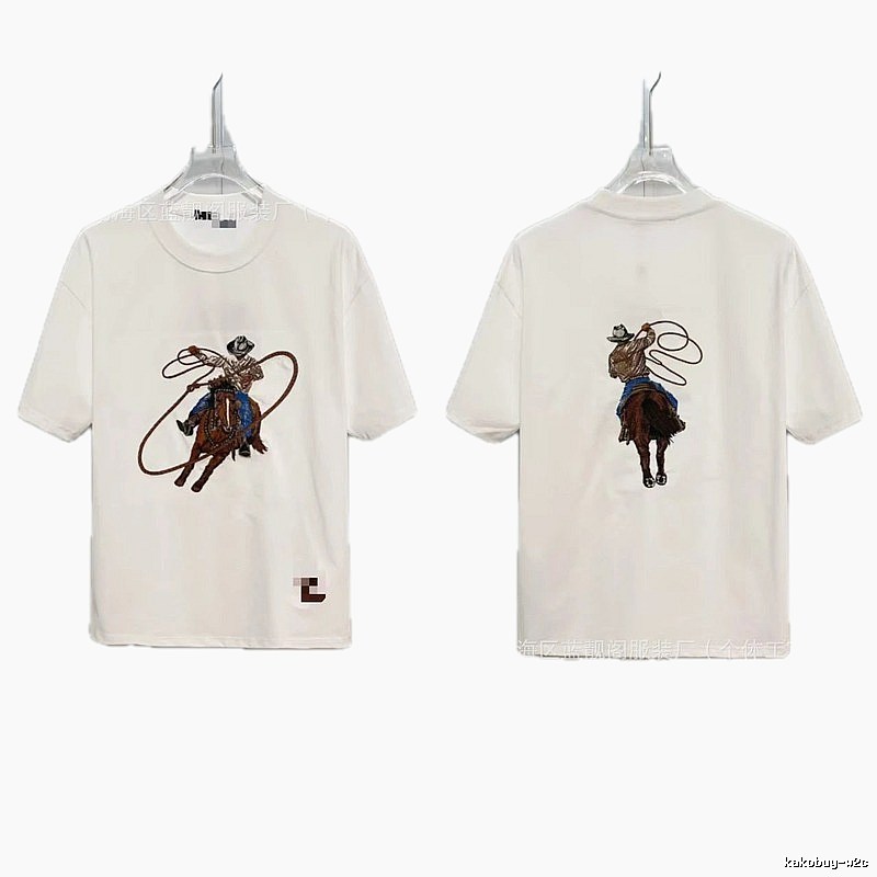 Louis Vuitton Denim Collection Vintage Style White T-Shirt