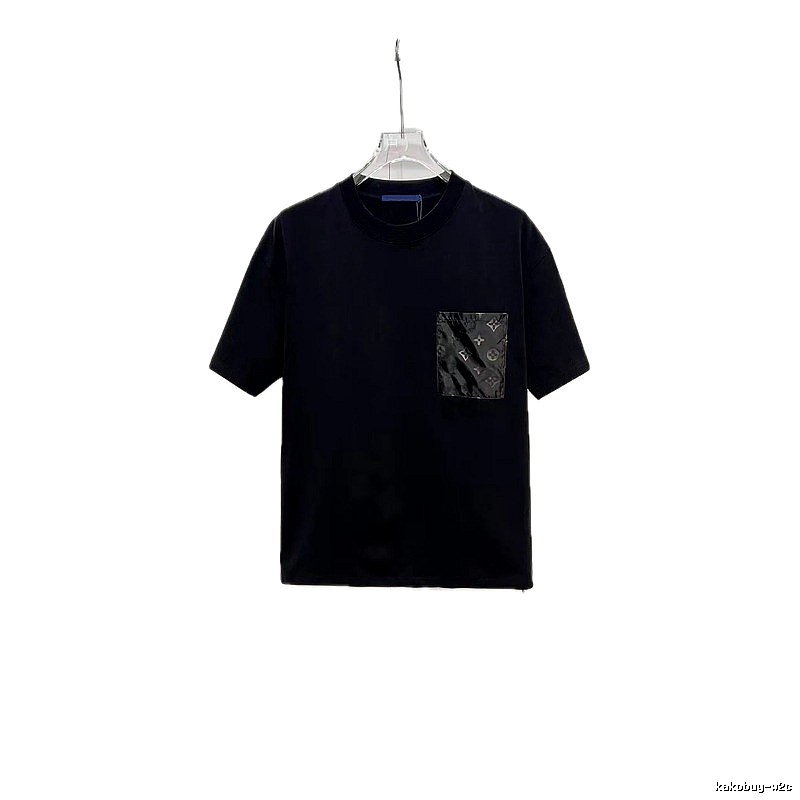 Louis Vuitton Monogram Casual Style Black T-Shirt