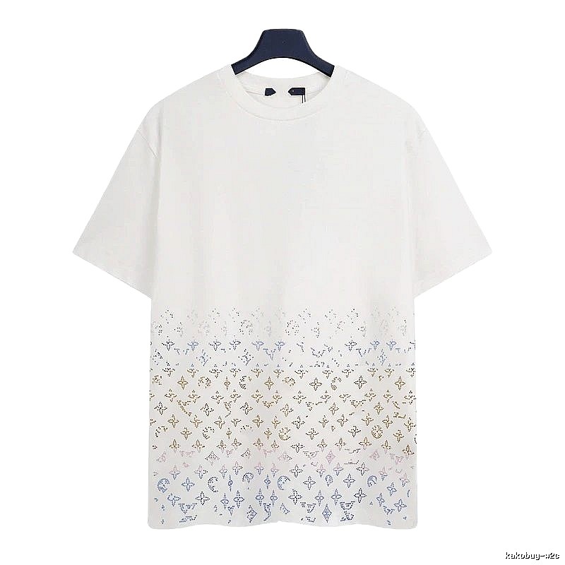 Louis Vuitton Monogram Gradient Trendy White T-Shirt