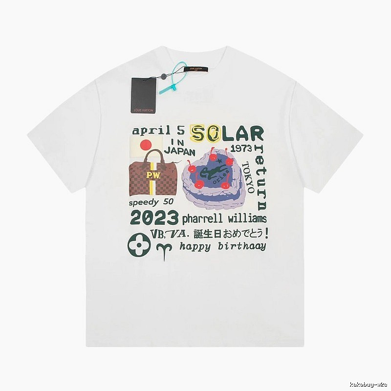 LV Solar Series Retro Style White T-shirt