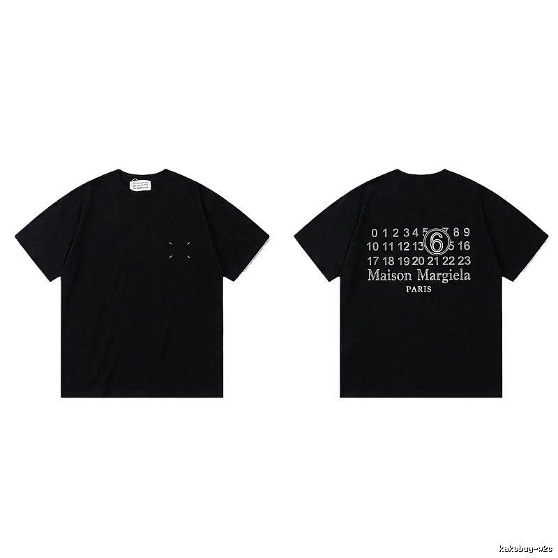Maison Margiela black T-shirt with digital printing