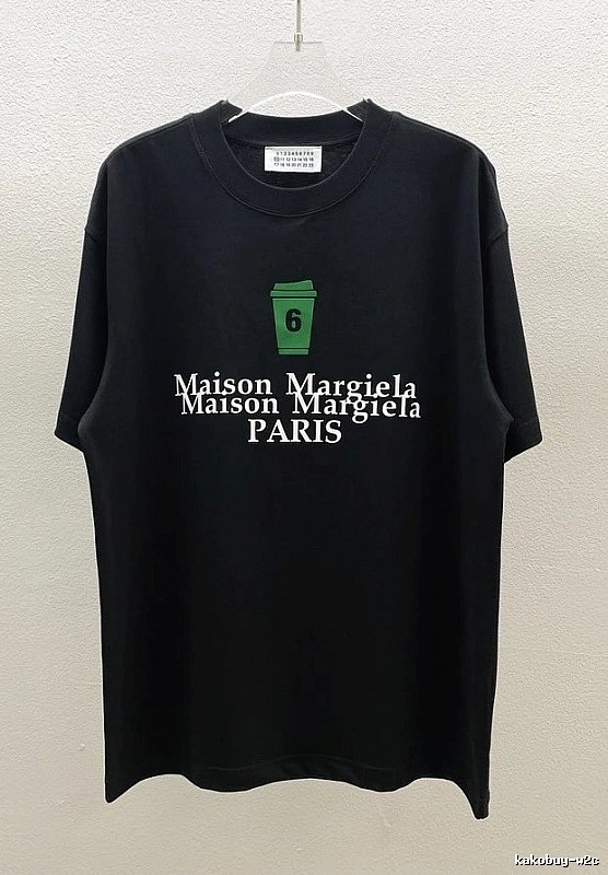 Maison Margiela No.6 Printed Street Style Black T-Shirt