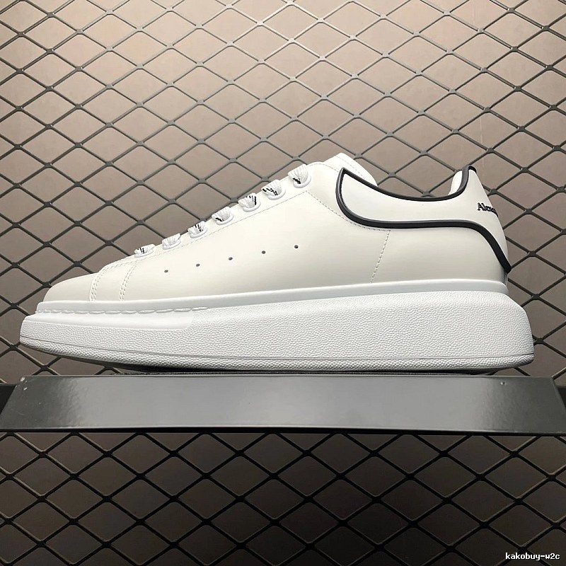 McQueen Oversized Sneakers in White and Black, Finished with Statement Proportions