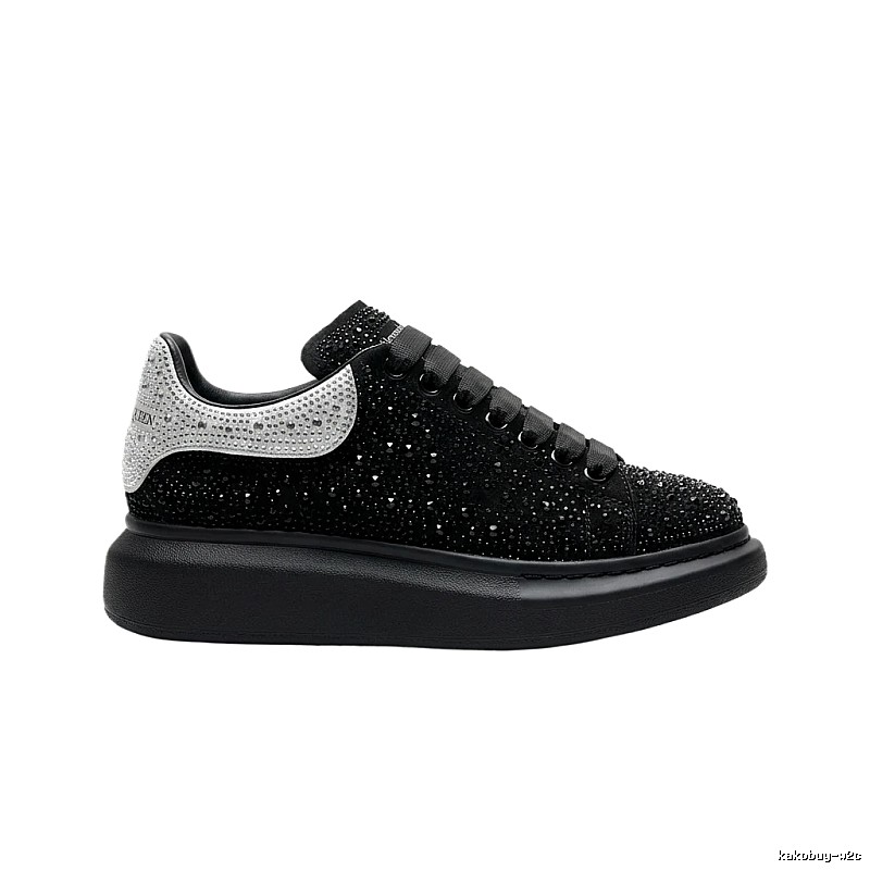 McQueen Thick-soled Trendy and Cool Black Shoes