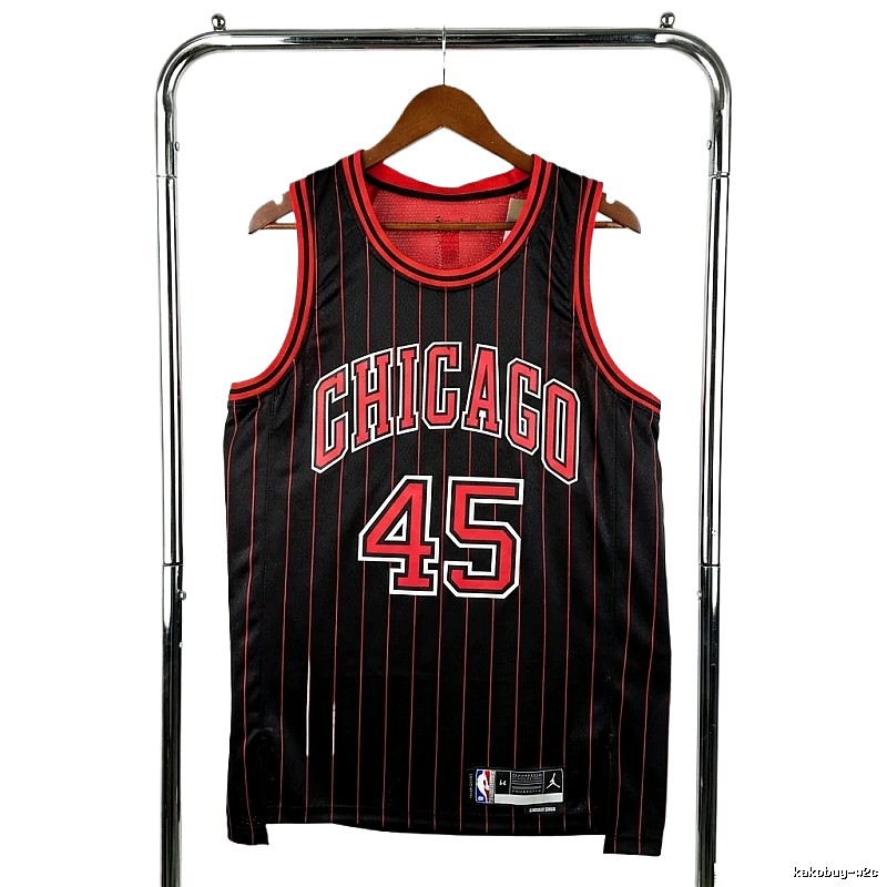 Michael Jordan retro black and red jersey