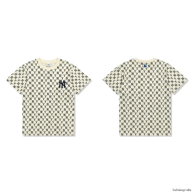 MLB full-print trendy style white T-shirt