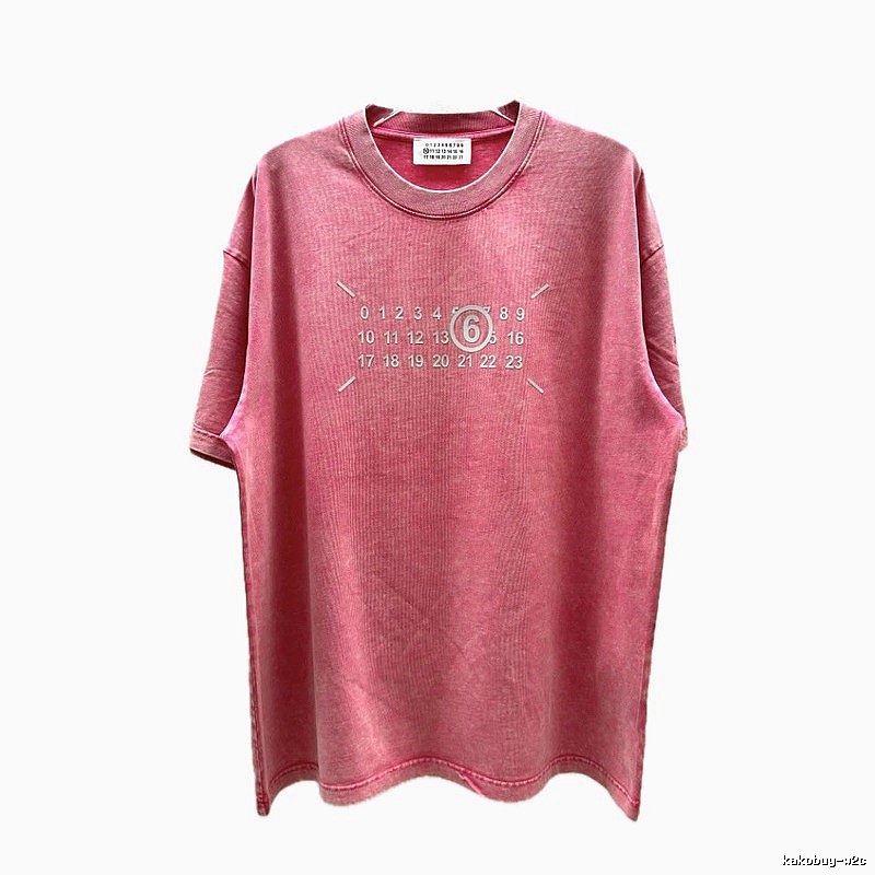 MM6 Maison Margiela Distressed Dusty Pink Short-sleeve T-shirt