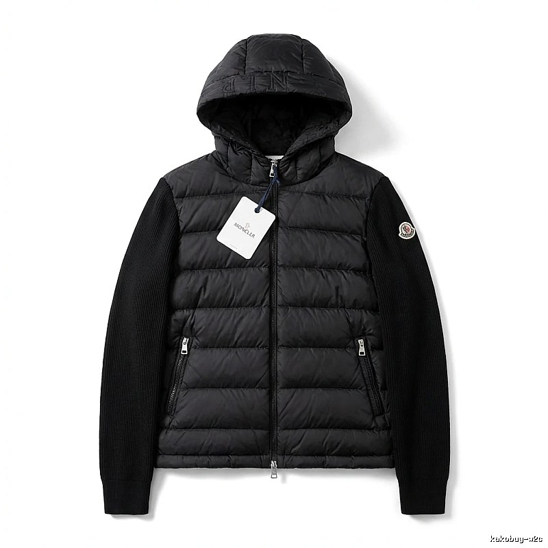 Moncler black stylish down jacket