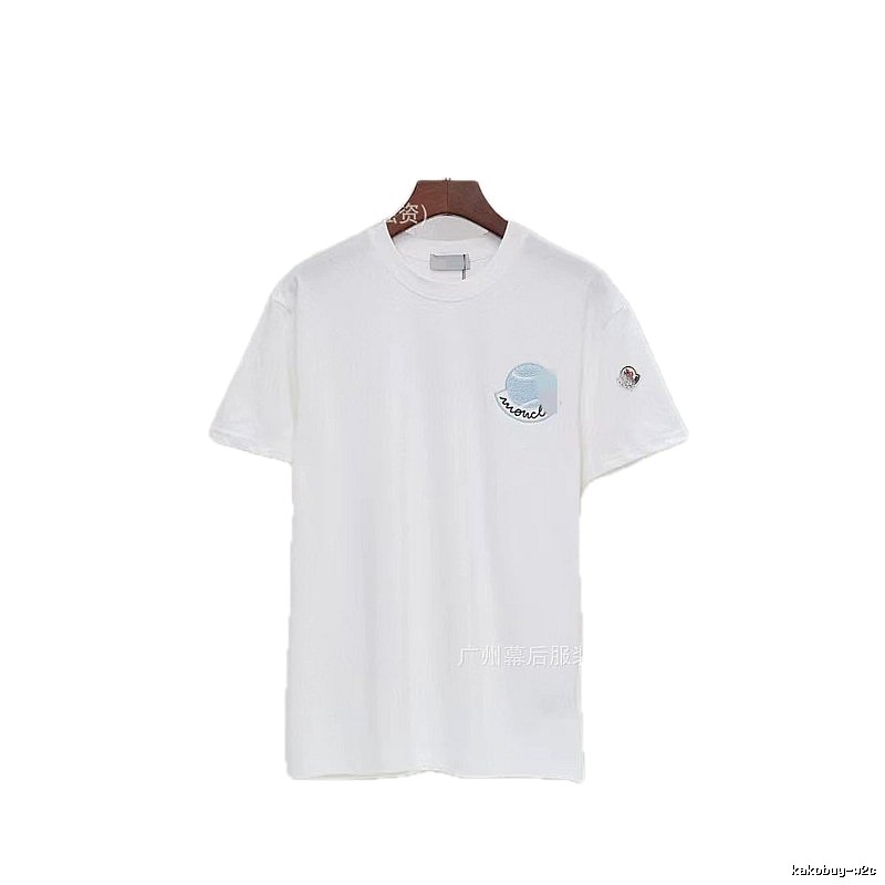 Moncler Embroidered Casual-style White T-Shirt