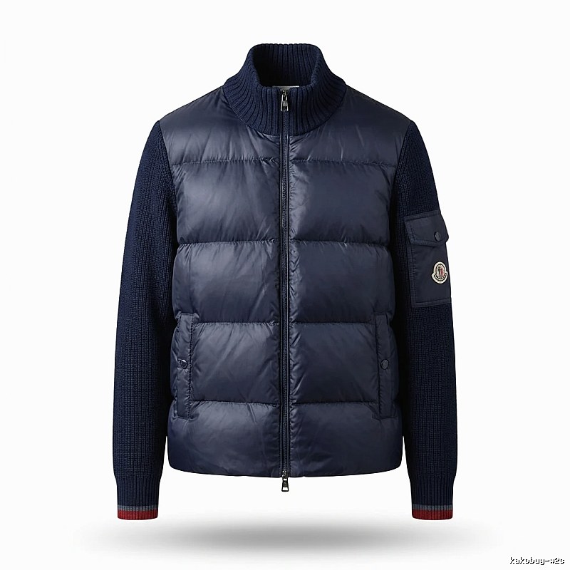 Moncler knitted and spliced down jacket