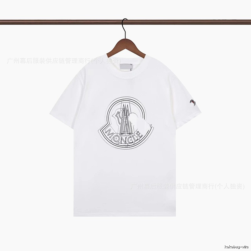 Moncler Large Logo Trendy Style White Short-sleeve T-shirt