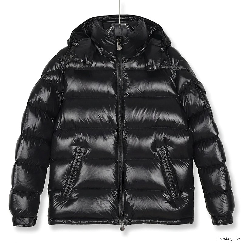 Moncler shiny black down jacket