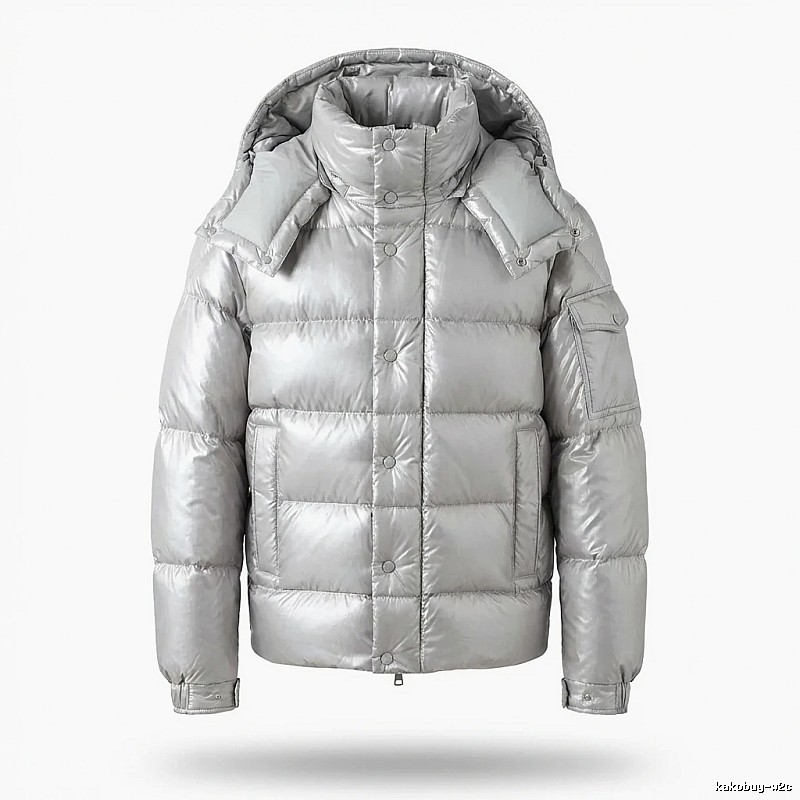 Moncler Silver Shiny Trendy and Cool Down Jacket