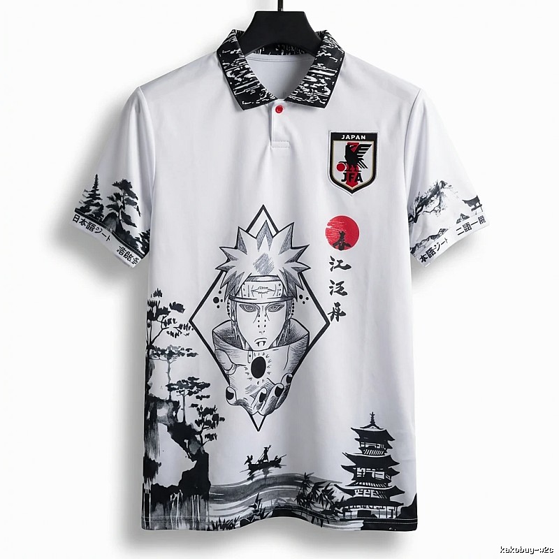 Naruto series and wind white short sleeves