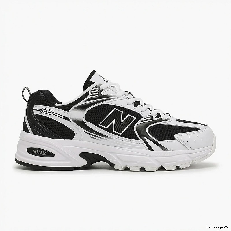 New Balance 530 retro black and white shoes