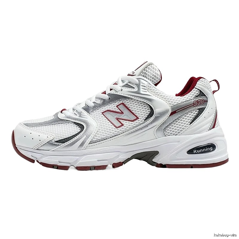 New Balance 530 retro-style red and white sports shoes