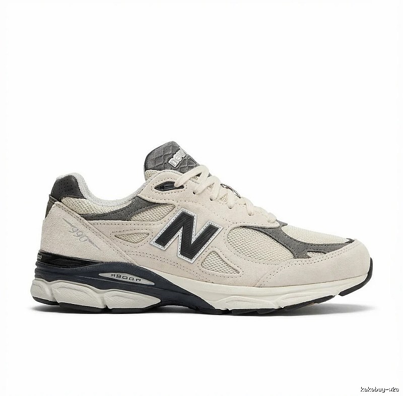 New Balance 990 Series Retro Style Beige-Gray Athletic Shoes