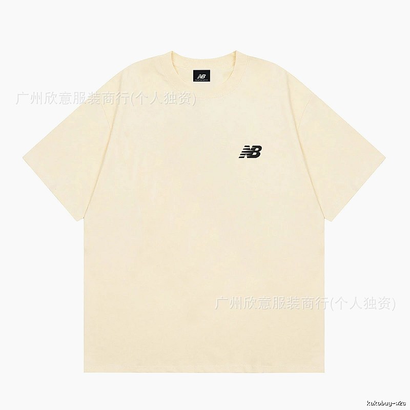 New Balance Casual Minimalist Beige Short-sleeve T-shirt