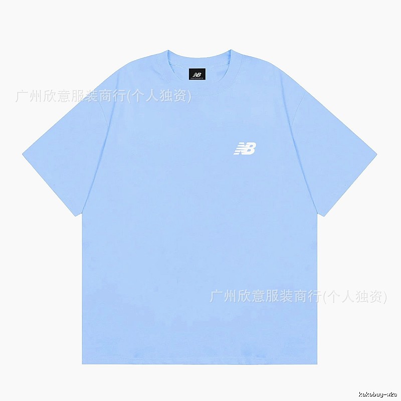 New Balance Classic Minimalist Style Light Blue Short-sleeve T-shirt