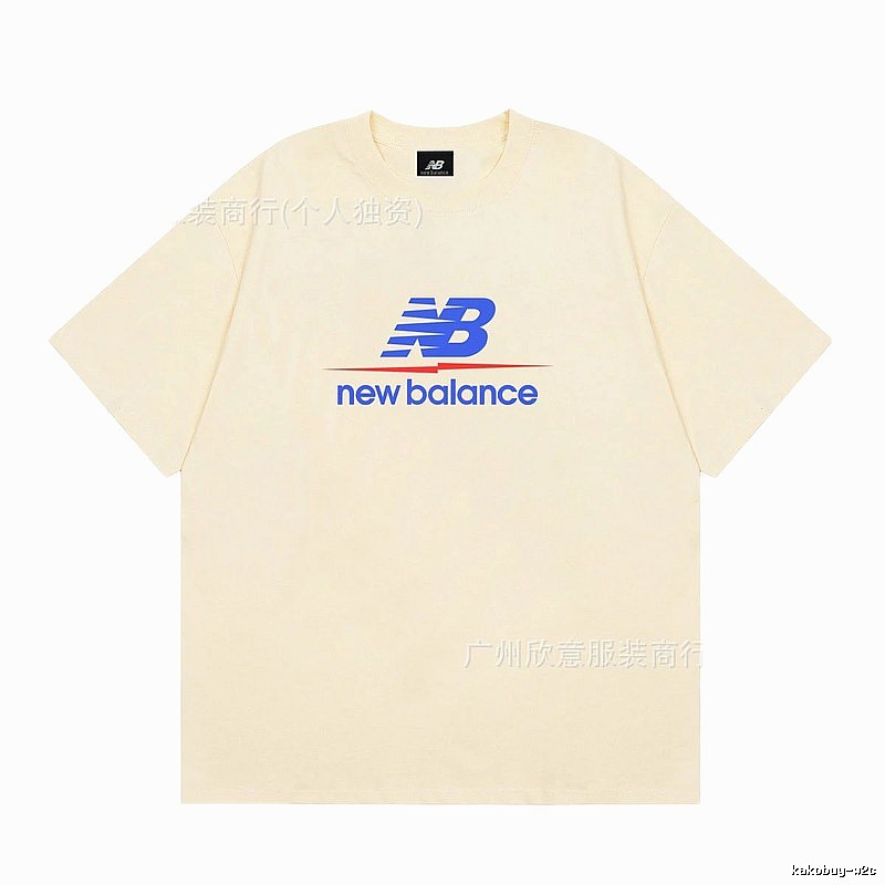 New Balance Printed Casual-style Light Beige Short-Sleeve T-Shirt