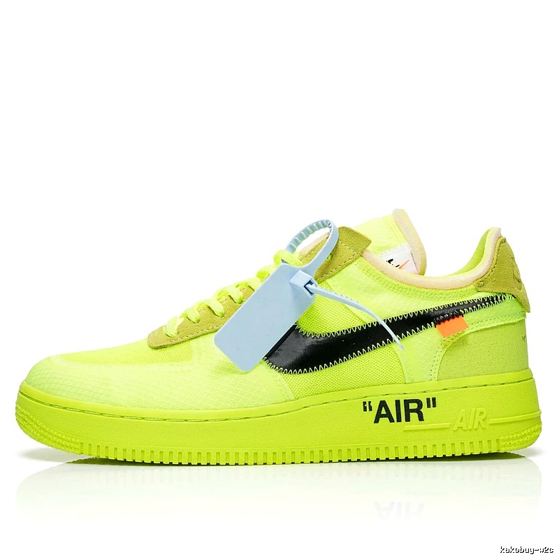 Nike Air Force 1 fluorescent green sneakers