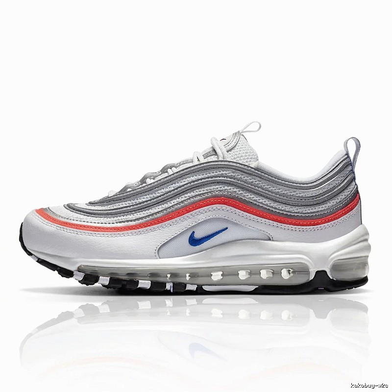Nike Air Max 97 Trendy Grey-White-Red Sports Shoes