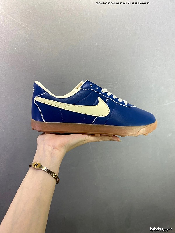 Nike Waffle-Sole Runners, Blue and Cream and Slim Mesh Upper