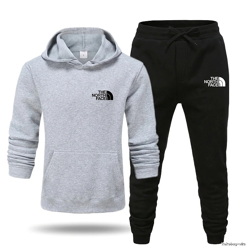 North Face simple style gray and black suit