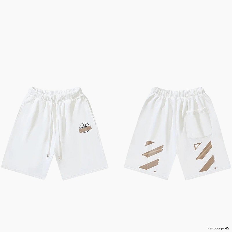 Off-White 019 trendy white shorts