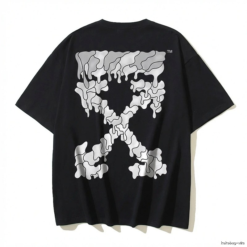 Off-White Lava Style Black T-shirt