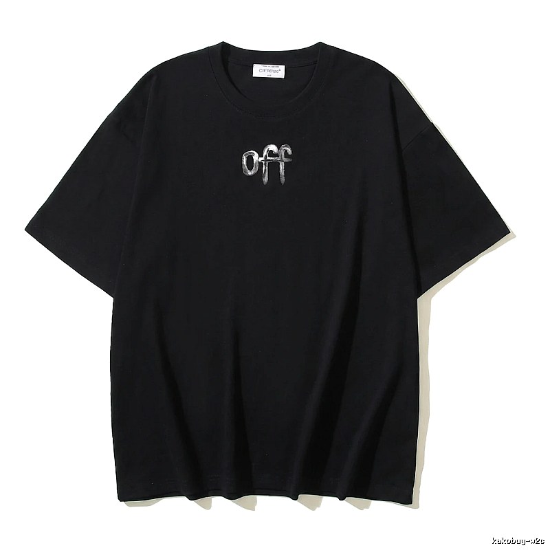 Off-White letter-style black T-shirt