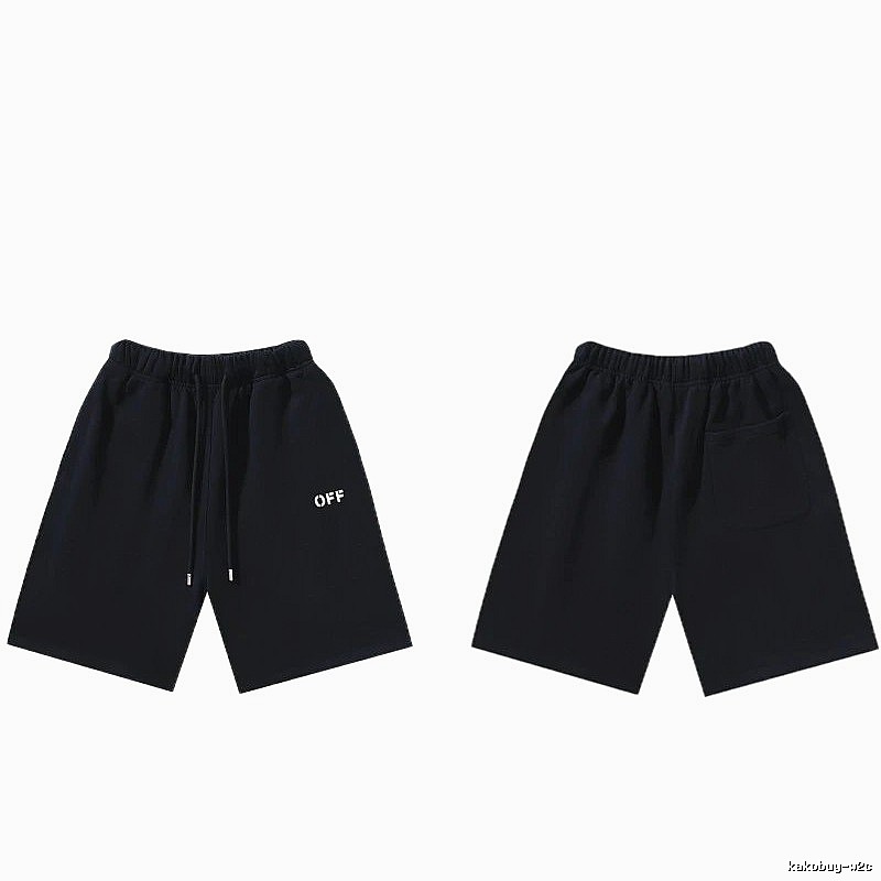 Off-White minimalist-style black shorts