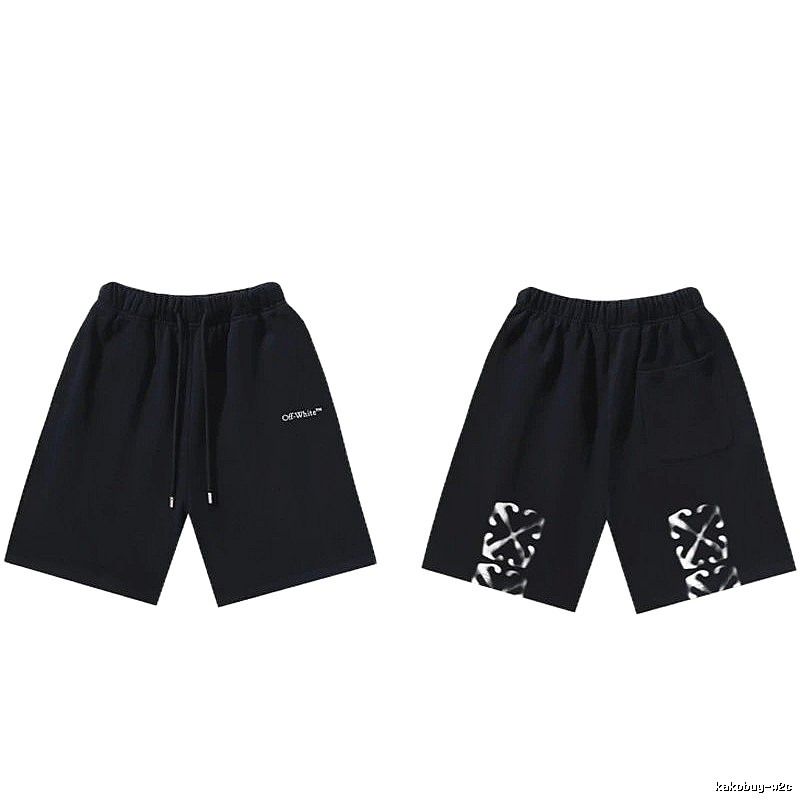 Off-White minimalist style black shorts