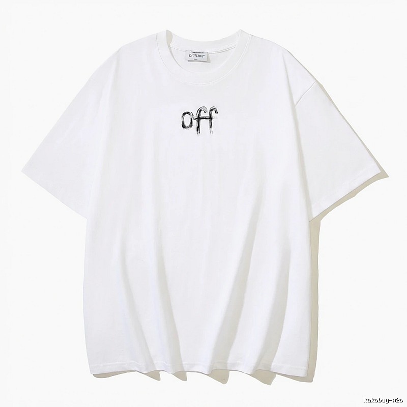 Off-White minimalist style white T-shirt