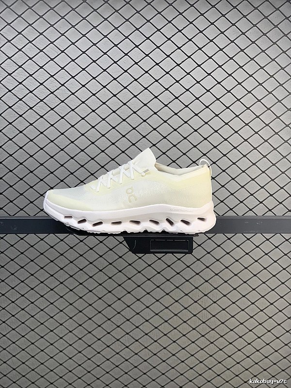 On White and Yellow Cloud Runners Defined by Open Mesh Panels
