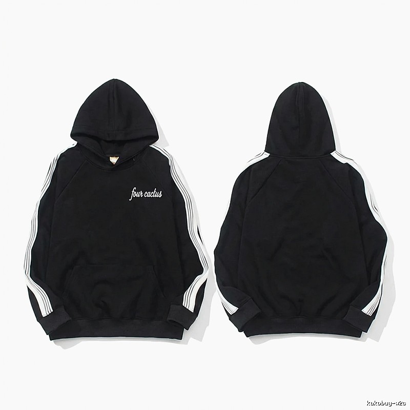 Other black hoodies with side stripes style