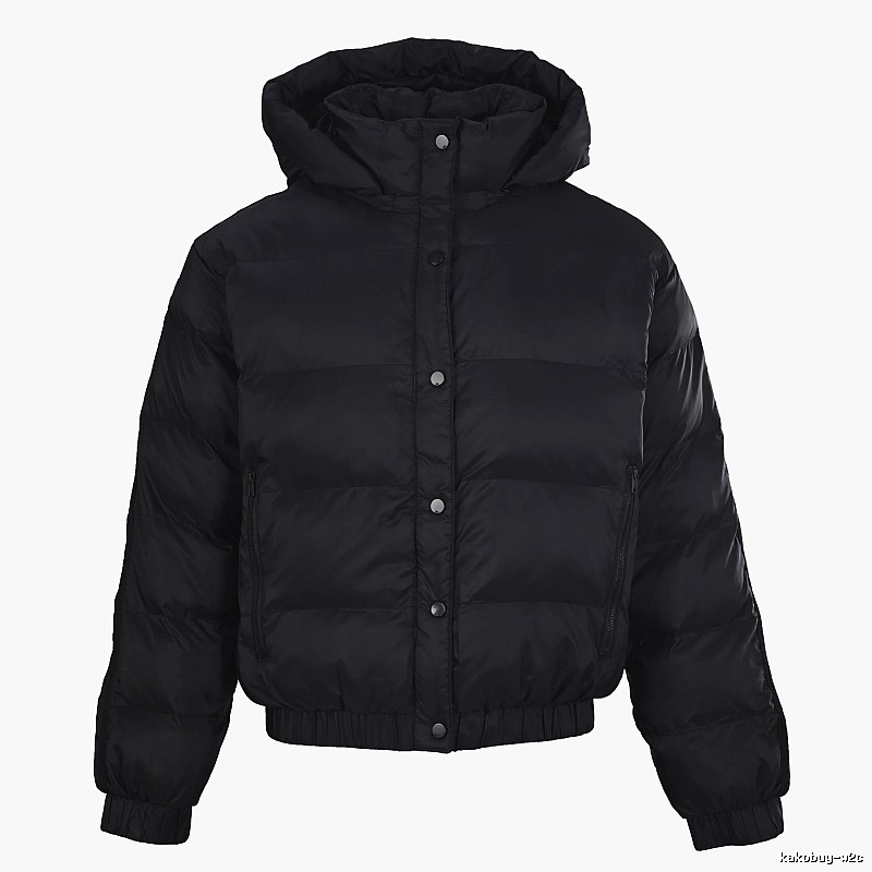 Outdoor Edit Hooded Puffer Jacket - Black