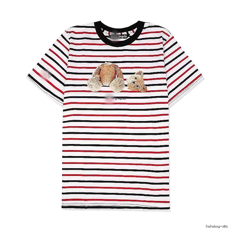 Palm Angels Lightweight Bear graphic T-shirt White Colorful Bear for Trend Styling