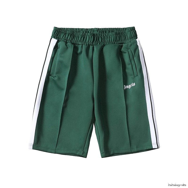 Palm Angels Streetwear Track shorts Black Side Stripe with Logo Accent