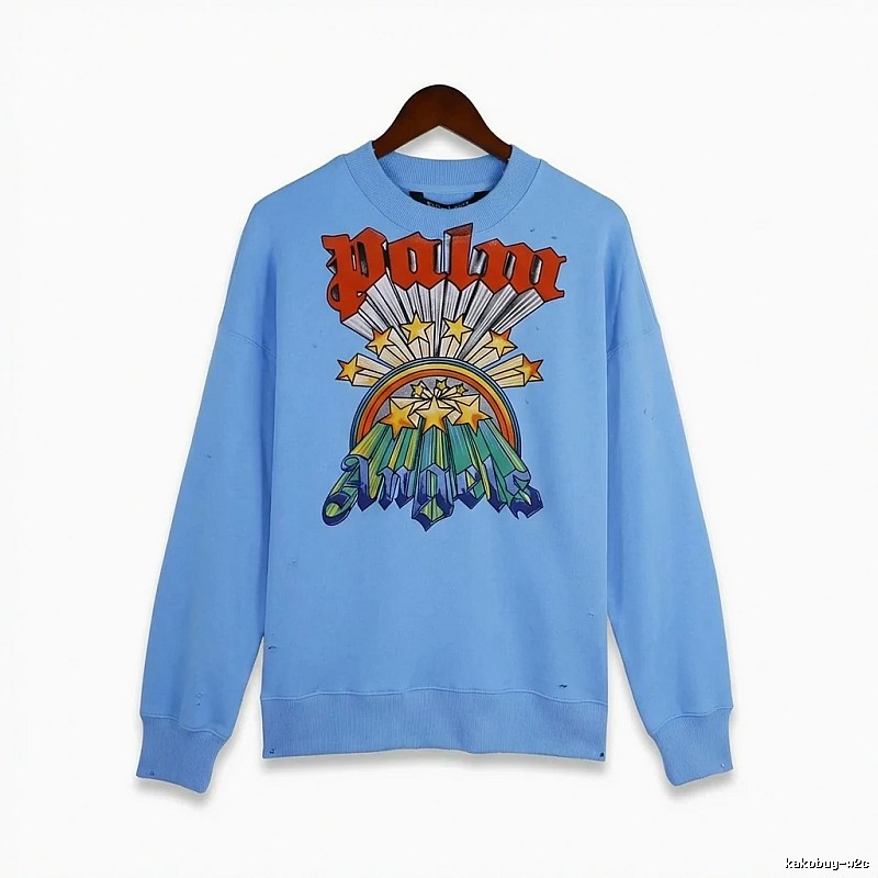 Palm Angels trendy brand blue sweatshirt