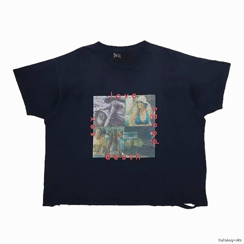 Paly Hollywood Collage Vintage Black T-Shirt