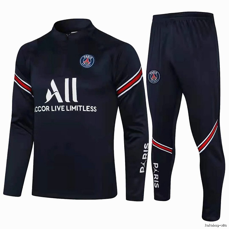 Paris Saint-Germain 2021-22 Royal Blue Training Tracksuit Set Match Day