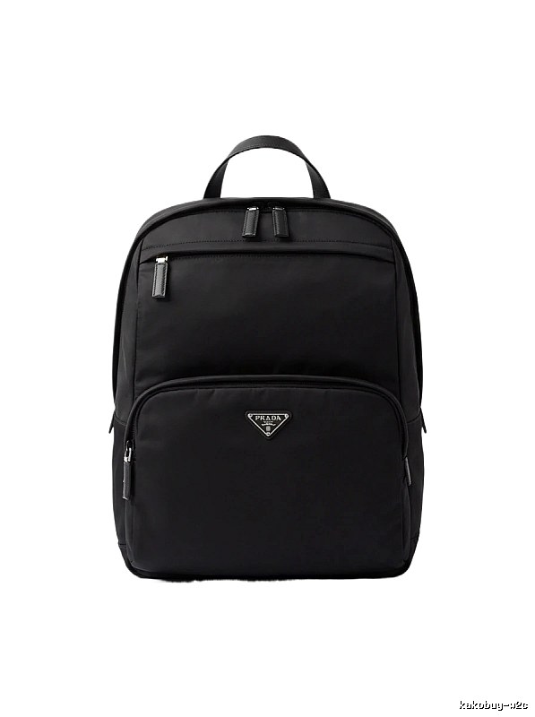 Prada classic simple style black backpack