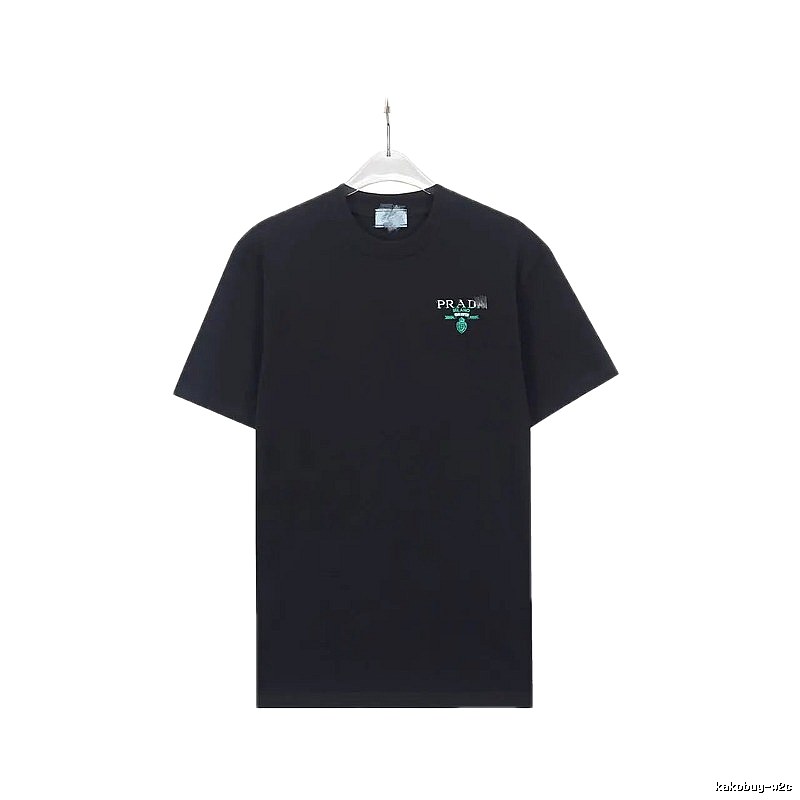 Prada Logo Minimalist Style Black T-Shirt