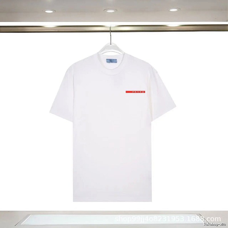 Prada Red Label Minimalist Style White Short-sleeve T-shirt
