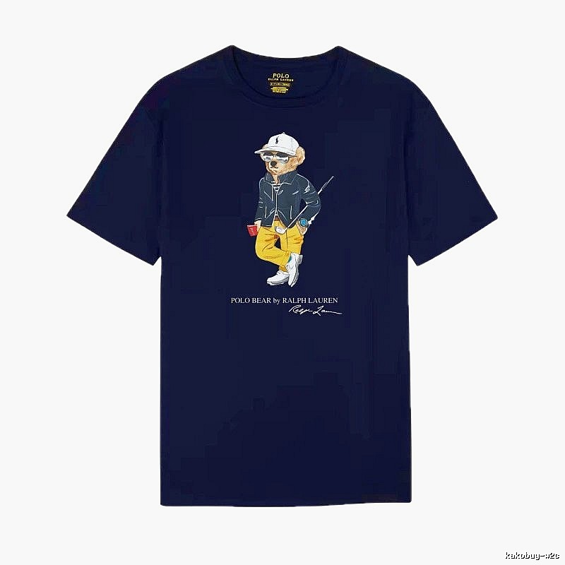 Ralph Lauren Bear Trendy Cool Sapphire Blue T-shirt