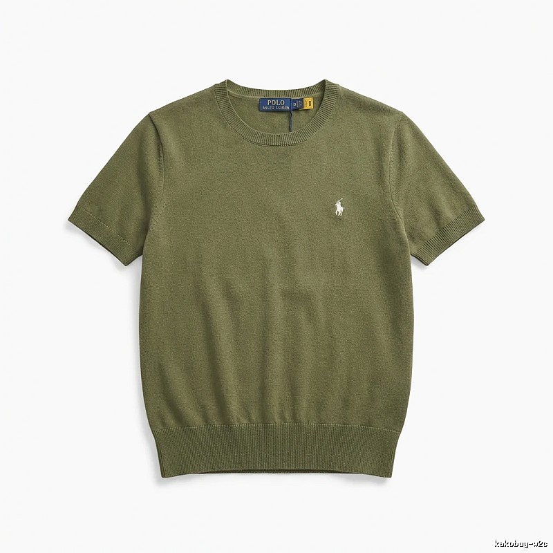 Ralph Lauren Polo Series Simple Style Olive Green Knitwear