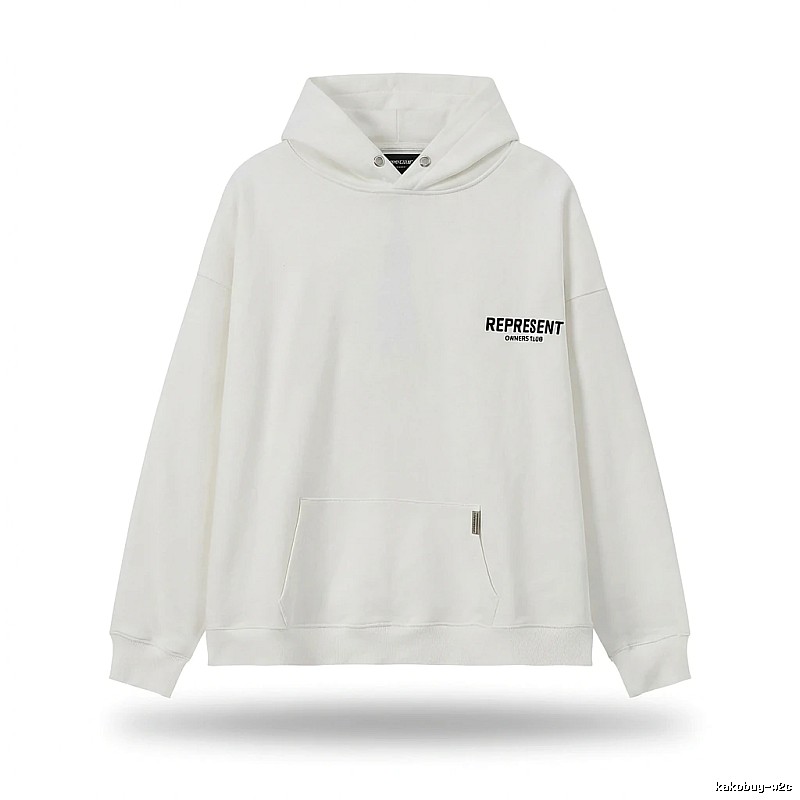 REPRESENT Simple Style White Hoodie