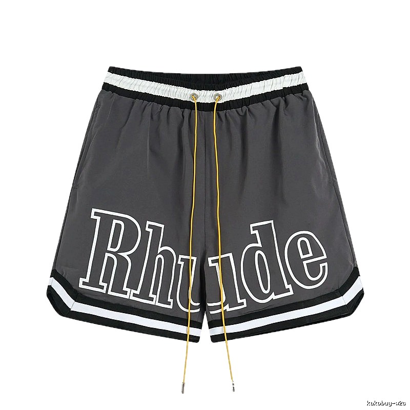 RHUDE letter - style grey shorts