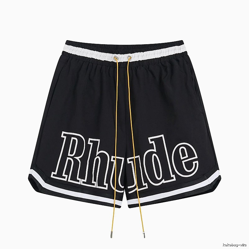 RHUDE lettered sporty shorts